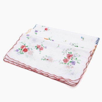 12st Dame Frauen Blumenmuster Handkerchief Baumwollfaser Square Tower