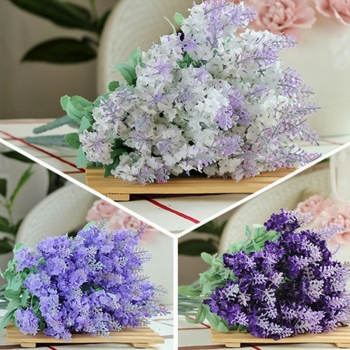 10 Köpfe künstliche Lavendel Silk Blumen charismatische Blumenstrauß Hochzeit Hauptdekoration