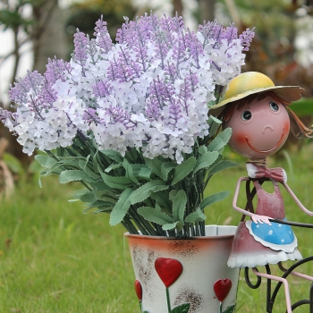 10 Köpfe künstliche Lavendel Silk Blumen charismatische Blumenstrauß Hochzeit Hauptdekoration