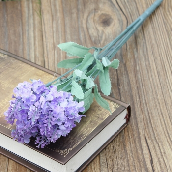 10 Köpfe künstliche Lavendel Silk Blumen charismatische Blumenstrauß Hochzeit Hauptdekoration