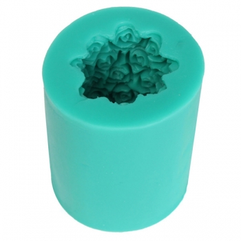 Silikon Rosen Blumen Kerze Form Seifen Form Zylinder Hochzeit DIY Backformen