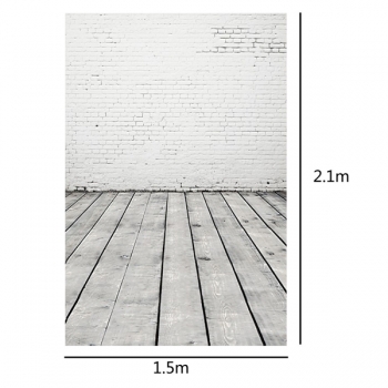 5x7ft 2.1mx1.5m Holzboden Brick Thema Hochzeit Studio Requisiten Fotografie Hintergrund
