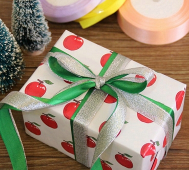 12mm 25 Yards Wire Edge Gold Silber glitter Effekt Band Hochzeit Geschenk Verpackung Zubehör