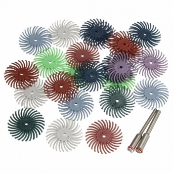 26 Stück Radial Bristle Disc Pinsel Sortiment 80/120/220/320/400/600/1000/2500 Grit