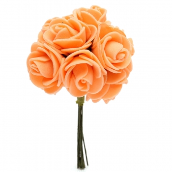 12PCS Braut Blumenstrauß Papier Rose Blumen mit Draht Vorbauten Hause Wedding Partei Dekoration