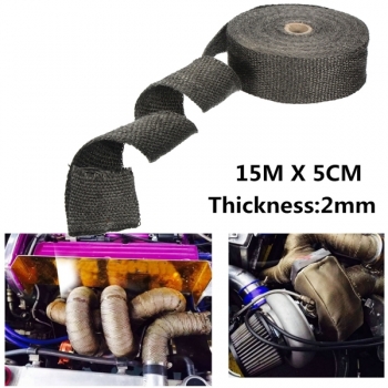 15mx5cmx2mm Auspuff Krümmer Wrap Shields Turbo Hitzerohrverteiler Isolierung