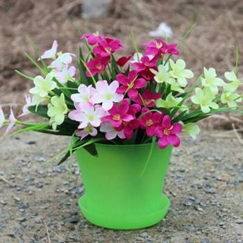 14 cm 6 farben kunststoff pflanze blume pflanzen blumentopf garten büro dekoration blumentopf mit tablett