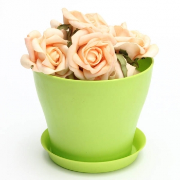 14 cm 6 farben kunststoff pflanze blume pflanzen blumentopf garten büro dekoration blumentopf mit tablett