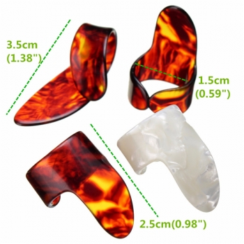 Gitarre Plastiknagel Favoriten Plektren 3 Finger Picks + 1 Thumb Plektren Plektren