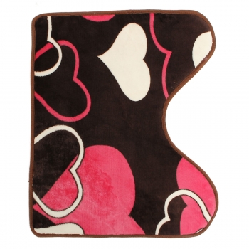 2pcs Caroset Bath Pedestal Mat WC Antislip Boden Teppiche Set