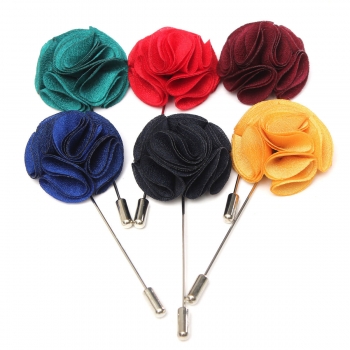 Handgefertigte Stoff Revers Blume im Knopfloch Brosche Herren Accessoires