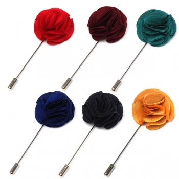 Handgefertigte Stoff Revers Blume im Knopfloch Brosche Herren Accessoires