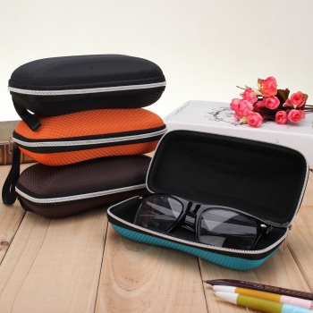 Zipper Haken Sonnenbrille Box Compression Resistance Plastikreise Tragetasche Tasche