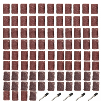 92pcs 1/4 Zoll Schleifbänder Drums Sleeves 60 120 240 320 Grit mit 5 Dorn