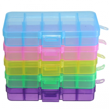 10 Slots Abnehmbare Pill Box Einstellbare Nagel Dekoration Fall Cosmetic Organizer Fach Lagerung