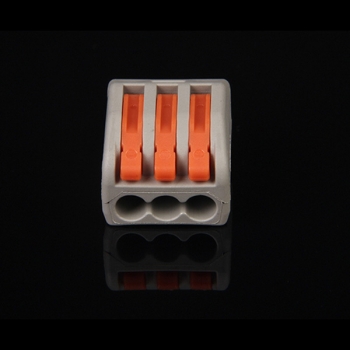 5pcs 3P Elektro Kabel Draht Verbindungswiederverwendbare Federhebel Terminal Block