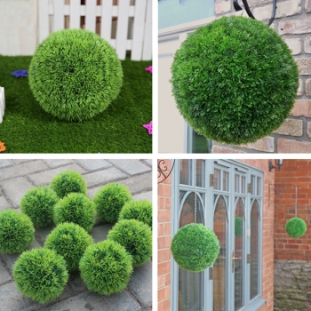 25cm Kunststoff künstliche Conifer Topiary Gras Kugel Hochzeit Garten hängende Dekoration