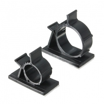 10PCS Black Adhesive Cord Wire Cable Clips Ties Organizers Wall Mounted Clamps