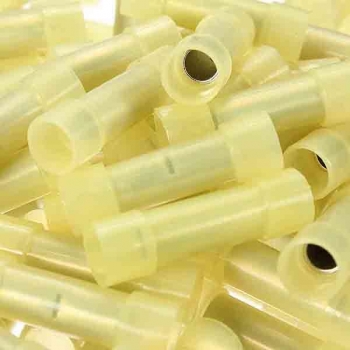 100pcs Gelb Nylon isolierte Stoßverbinder Elektrische Draht Terminals 22-10AWG