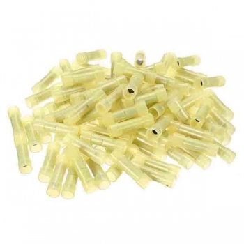 100pcs Gelb Nylon isolierte Stoßverbinder Elektrische Draht Terminals 22-10AWG