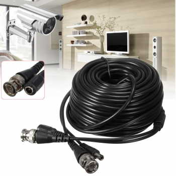 65ft 20M Überwachungskamera Kabel Videostromverlängerungskabel CCTV DVR BNC RCA Kabel