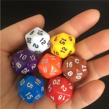 1PC D20 Gaming Würfel Zwanzig Sided Die RPG Für Geburtstagsfeiern Spiel Spielzeug Zufällige Farbe