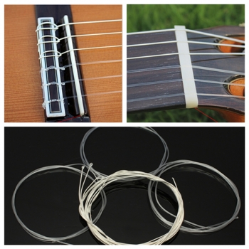 6pcs Nylon String Silber Schnüre Endmaßsatzes Für Klassische Akustikgitarre