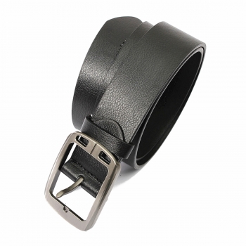 Männer Peritoneal Zweite Schicht Ledergürtel Schwarz Braun Dornschliesse Hosen Streifen