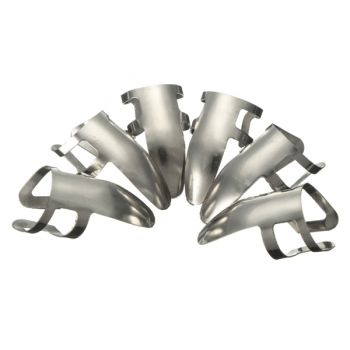 6PC Edelstahl Metall Finger Pick Plektren Daumen Picks für Gitarre