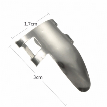 6PC Edelstahl Metall Finger Pick Plektren Daumen Picks für Gitarre