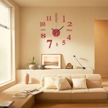 DIY Mini Modern Art Spiegel Wanduhr 3D Aufkleber Entwurf Home Office Raum Dekor
