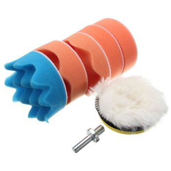 7pcs 3 Zoll Polierpad Polieren Waxing Rad mit M10 Drill Adapter