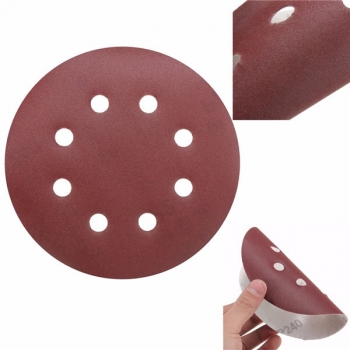 25pcs 150mm 240 grit 8 scheiben schleifmittel löcher schleifen sandpapier.
