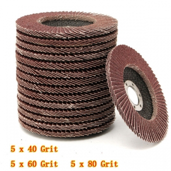 15pcs 115mm 40 60 80 Grit Schleiflamellenscheiben Schleifscheiben