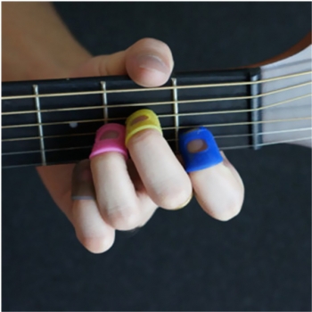 10Pcs Gitarre Ukulele Thumb Bass Silikon Fingertip Fingerpicks Schutz Plektrum 