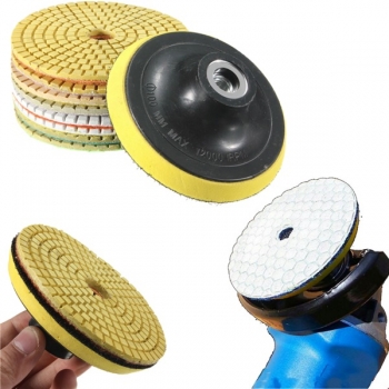 9pcs 4 Zoll 50-3000 Grit Diamantschleif Pads Set mit selbstklebende Scheibe Polieren Werkzeug