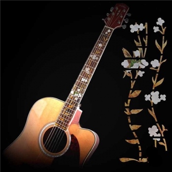 Gitarre Bass Inlay Sticker Aufkleber Fretboard Marker Elagant Blumen und Gras Art
