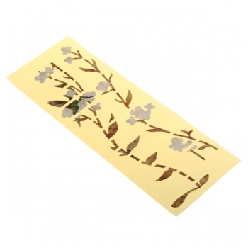 Gitarre Bass Inlay Sticker Aufkleber Fretboard Marker Elagant Blumen und Gras Art