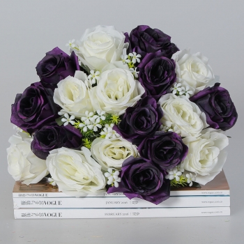 18 Köpfe der Kunstseide Rosen Blumen Hochzeit Braut Bonquet Startseite Schlafzimmer Dekoration