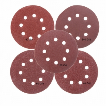 50Pcs 8 Löcher Schleif Sand Discs Schleifpapier 40 60 80 120 240 Grit Schleifpapiere