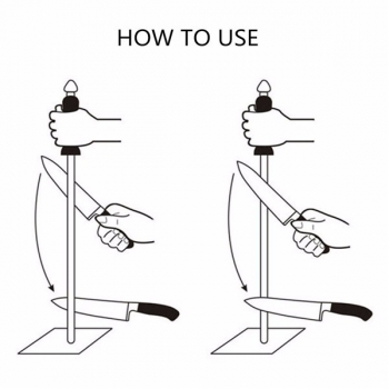 275mm Aluminiumoxid Keramik Schärfer Rod Wetzstein Stick Whetstone