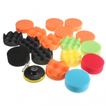 19pcs Sponge Waxing Polier Buff Pads Set Kit mit Drill Adapter