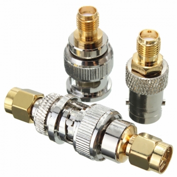 Excellway® JA01 4-poliger BNC-Stecker Zum SMA-Buchse-Steckverbinder-Adapter