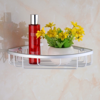 Aluminium Wand befestigter Badezimmer Eckdusche Caddies Lagerung Regal Zahnstangen Halter