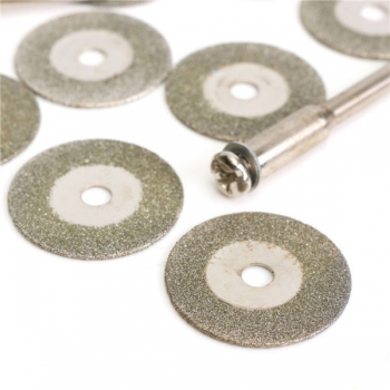 10pcs 18mm Diamant Ausschnitt Off Scheibenräder mit 2 Mandrel für Dremel Präzisionswerkzeuge