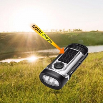 ThorFire Solar Power Handkurbel Wasserdichte Taschenlampe Portable LED Notfall-Taschenlampe