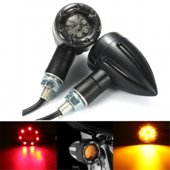 Paar Universalmotorrad LED Blinker Licht Bremsen Rücklauf Lampe