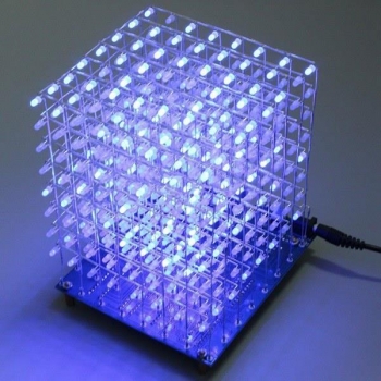 Geekcreit® 8x8x8 LED-Kubus 3D heller quadratischer blauer LED-elektronischer DIY Satz