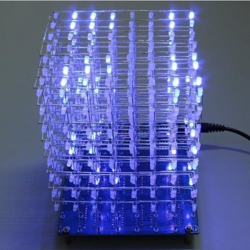 Geekcreit® 8x8x8 LED-Kubus 3D heller quadratischer blauer LED-elektronischer DIY Satz