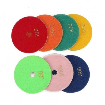 8pcs 4 Zoll 50-3000 Grit Wet Dry Diamantpolierauflagen Set mit Self-Adhesive Disc Polierwerkzeug